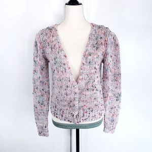 Women's vintage wool blend cropped cardigan